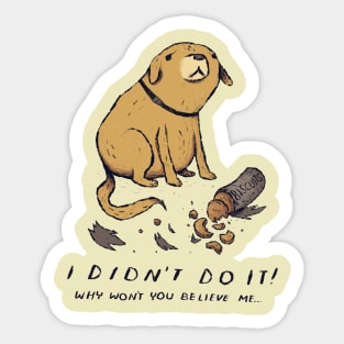 guilty dog Sticker